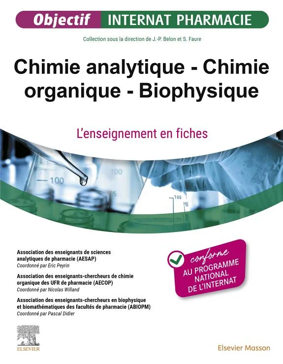 Couverture : Chimie analytique – Chimie organique – Biophysique
