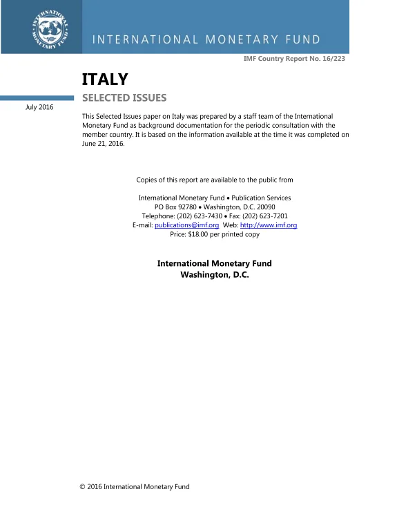 Couverture : Italy