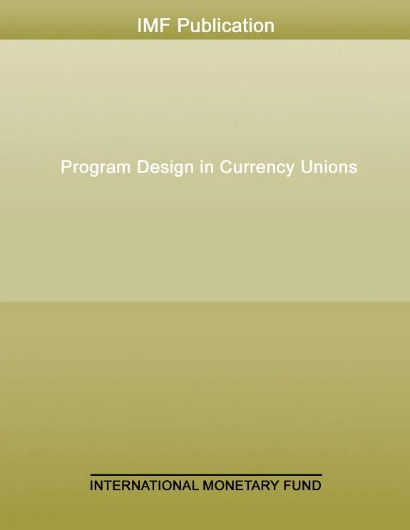 Couverture : Program Design in Currency Unions
