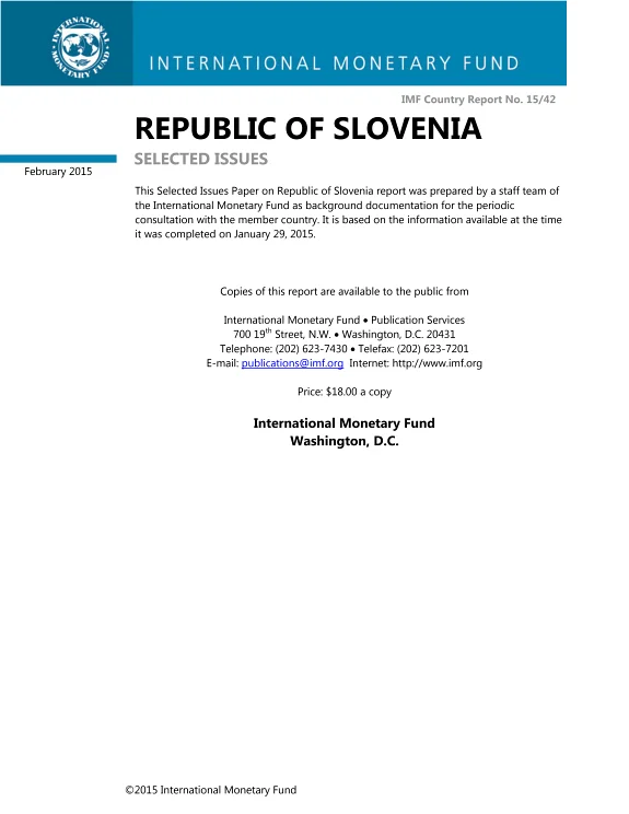 Couverture : Republic of Slovenia
