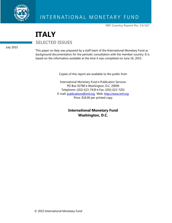 Couverture : Italy