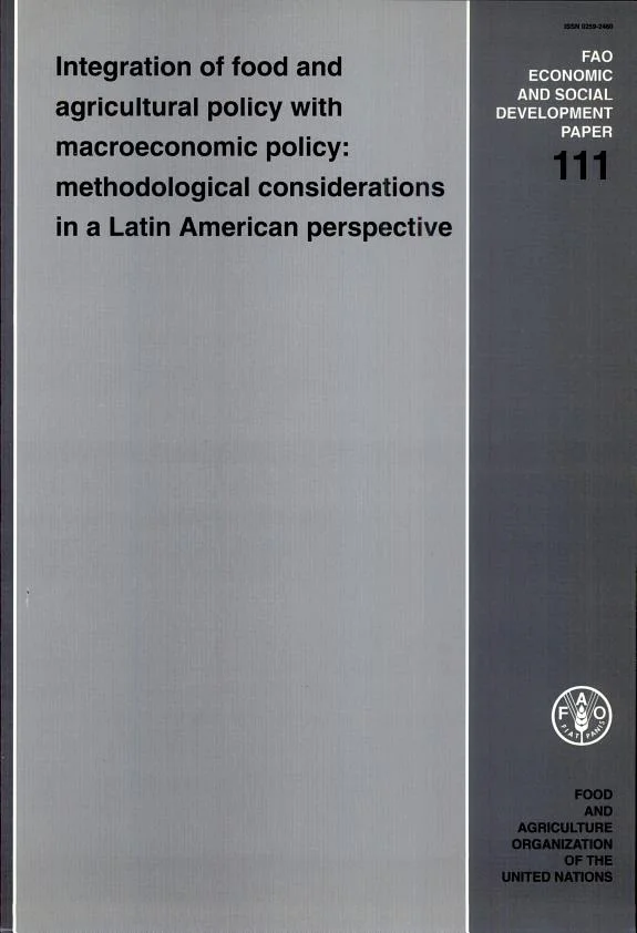 Couverture : Integration of Food and Agricultural Policy with Macroeconomic Policy