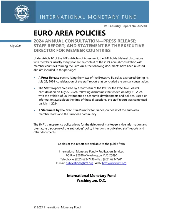 Couverture : Euro Area Policies