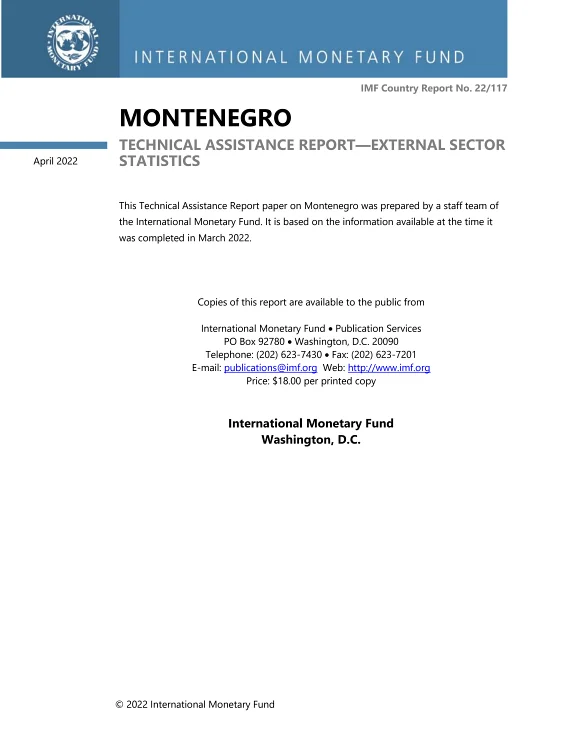 Couverture : Montenegro: Technical Assistance Report-External Sector Statistics