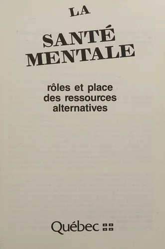 Couverture : La Santé Mentale