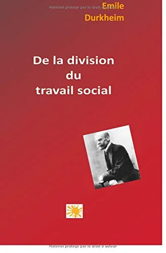 Couverture : De la Division du Travail Social