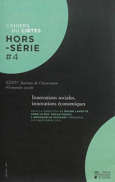 Couverture : Innovations sociales, innovations économiques